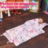 EVERYDAY KIDS Nap Mat with Removable Pillow - Carry Handle with Straps Closure, Rollup Design, Soft Microfiber for Preschool, Daycare, Travel Sleeping Bag - Sweet Owls - Ages 3-6 Years view 2