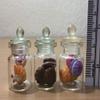 3pc Miniature Food Chocolate Cake Candy Cookie Dollhouse Cake in Clear Glass Mini Bottle Fruit Food #MF085 view 3