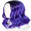 Linfairy Kids Child Purple Dye Wig Halloween Costume Cosplay Wave Wig view 1