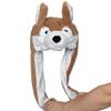 JOYHY Kids Adults Plush Hat Ear Moving Ear Flap Hat With Paw Brown Wolf view 3