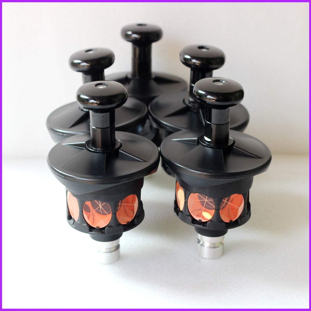 5pcs Coppered 360Prism for Trimble Robot Surveying Instruments 5/8" x11 thread