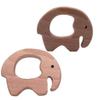 2pcs Lovely Cartoon Wood Pure Natural Animal Shape Beech Wooden Handmade DIY Necklace Pendant Decorations (Elephant) view 1
