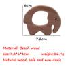 2pcs Lovely Cartoon Wood Pure Natural Animal Shape Beech Wooden Handmade DIY Necklace Pendant Decorations (Elephant) view 2