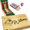 My Personal Memories Custom Engraved Classic Wood Complete Cribbage Board Game Set with Cards, Nobs, Card Storage - Personalized Travel Cribbage Gift view 1