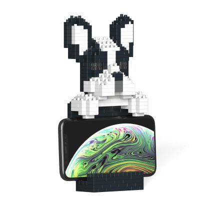 JEKCA French Bulldog Phone Stand 01S | Dog Plastic Building Blocks | Stationary | Age 14+