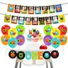 Kreatwow Monster 1st Birthday Decorations Kit Monster Theme Photo Banner Balloons Cupcake Toppers One High Chair Banner for Little Monsters Party Supplies view 1