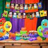 Kreatwow Monster 1st Birthday Decorations Kit Monster Theme Photo Banner Balloons Cupcake Toppers One High Chair Banner for Little Monsters Party Supplies view 4