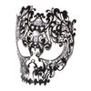 Bar party mask Full Face Enamel Metal-encrusted Hollow Mask Italian High-end Mask Ladies Princess Mask Fashion Nightclub Party Masquerade Mask Party Accessories ( Color : Black , Size : Universal ) view 2