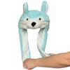 JOYHY Kids Adults Plush Hat Ear Moving Ear Flap Hat With Paw Blue Wolf view 3