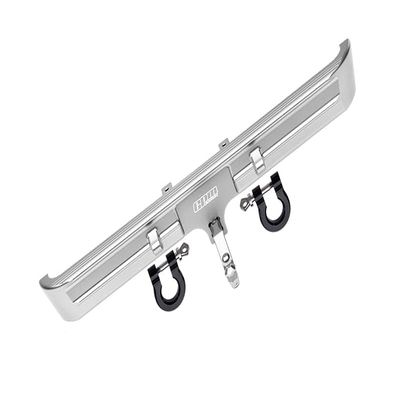 Aluminum Rear Bumper Mount + D-Rings + Tow Hook For Traxxas TRX-4 Chevrolet K5 Blazer (82076-4) - 3Pc Set Silver