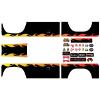 Body Decal Sets for Element RC Enduro Sendero 1/10 Scale Radio Controlled Rock Crawler (Drop Down Flames (Hot Rod on Black)) view 2