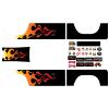 Body Decal Sets for Element RC Enduro Sendero 1/10 Scale Radio Controlled Rock Crawler (Fender Flames (White Hot Fire on Black)) view 2