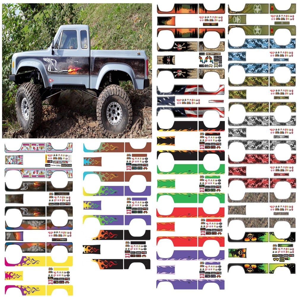 Body Decal Sets for Element RC Enduro Sendero 1/10 Scale Radio Controlled Rock Crawler (Headers)