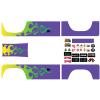 Body Decal Sets for Element RC Enduro Sendero 1/10 Scale Radio Controlled Rock Crawler (Fender Flames (Green on Purple)) view 2