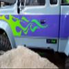 Body Decal Sets for Element RC Enduro Sendero 1/10 Scale Radio Controlled Rock Crawler (Fender Flames (Green on Purple)) view 3