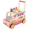 Fat Brain Toys Scoop 'n Scoot Ice Cream Walker - Wooden Pretend Playset for Toddlers view 1