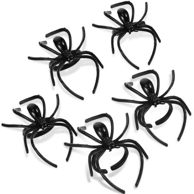Boao Spider Style Toy Rings Bulk Party Favors, Plastic Adjustable Spider Style Rings for Goodie Bag Fillers, Cupcake Toppers, Birthday Party Decorations(Black)