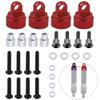Aluminum Shock Caps (fits Ultra Shocks) Replacement of 3767A 3767X for Traxxas RC Car,Set of 4 (Red) view 1