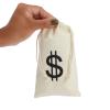 Juvale Money Bags Canvas Drawstring Pouches - 12 Pack, 4.3 x 7 In, Beige - Pirate Loot Bags for Kids view 4
