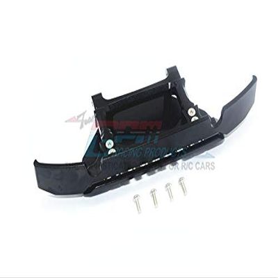 Aluminum Front Bumper + Skid Plate For Traxxas TRX-4 Mercedes-Benz G500 (82096-4) / TRX-6 Mercedes-Benz G63 (88096-4) - 1 Set Black