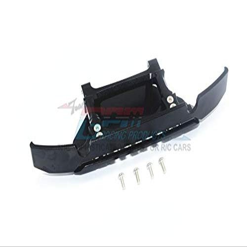 Aluminum Front Bumper + Skid Plate For Traxxas TRX-4 Mercedes-Benz G500 (82096-4) / TRX-6 Mercedes-Benz G63 (88096-4) - 1 Set Black