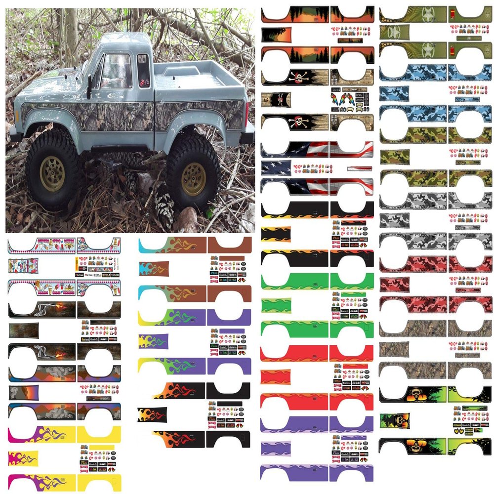 Body Decal Sets for Element RC Enduro Sendero 1/10 Scale Radio Controlled Rock Crawler (Mossy Oak)