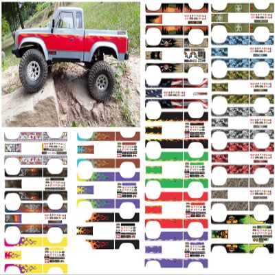 Body Decal Sets for Element RC Enduro Sendero 1/10 Scale Radio Controlled Rock Crawler (Drop Down Flames (Orange on Red))