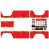 Body Decal Sets for Element RC Enduro Sendero 1/10 Scale Radio Controlled Rock Crawler (Drop Down Flames (Orange on Red)) view 3