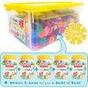 Brain Flakes 2500 Piece Build 'n' Build Kit - A Creative and Educational Alternative to Building Blocks - Wheel Pieces and Special Parts Included - A Great Stem Toy for Both Boys and Girls view 2