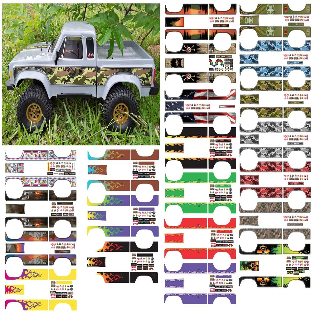 Body Decal Sets for Element RC Enduro Sendero 1/10 Scale Radio Controlled Rock Crawler (Woodland Camo)