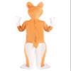 Corgi Costume for Kids, Plush Orange and White Cute Dog Jumpsuit with Hood and Mittens Large view 2