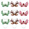 Amosfun Christmas Reindeer Antlers Headband Christmas Party Dress Up Hair Hoop with Ears Xmas Hair Accessories Reindeer Antler Party Hats for 9PCS view 1