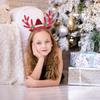 Amosfun Christmas Reindeer Antlers Headband Christmas Party Dress Up Hair Hoop with Ears Xmas Hair Accessories Reindeer Antler Party Hats for 9PCS view 3