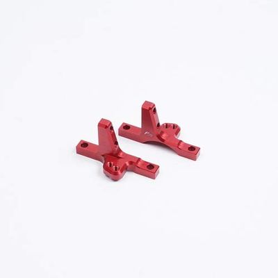 WildFireD10 Front Upper Bulkhead Set(FR+FL) Red/VBC Racing / D0277