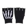 Amosfun Skeleton Gloves Half Finger Glove Unisex Halloween Decoration view 2