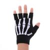 Amosfun Skeleton Gloves Half Finger Glove Unisex Halloween Decoration view 4