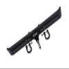 Aluminum Rear Bumper Mount + D-Rings + Tow Hook For Traxxas TRX-4 Chevrolet K5 Blazer (82076-4) - 3Pc Set Black view 2