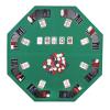 JungleA 48-inch Portable Poker Table Top Folding Octagon 8-Player Poker Cover Topper Casino Layout Cover with Carrying Case view 1