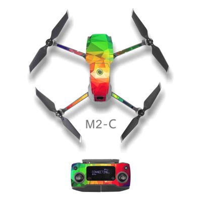iMusk 1 Set Waterproof PVC Stickers Decal Skin Cover Wrap Guard for DJI Mavic 2 Pro/Zoom Body/Arm & Remote Controller Drone Accessories(M2-C)