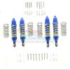 GPM For Traxxas Rustler 4X4 VXL (67076-4) Upgrade Parts Aluminum Front + Rear Shocks (Low Center Of Gravity Version) - 4Pc Set Blue view 1