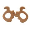 2pcs Lovely Cartoon Wood Pure Natural Animal Shape Beech Wooden Handmade DIY Necklace Pendant Decorations (Squirrel) view 1
