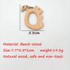 2pcs Lovely Cartoon Wood Pure Natural Animal Shape Beech Wooden Handmade DIY Necklace Pendant Decorations (Squirrel) view 2