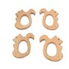 2pcs Lovely Cartoon Wood Pure Natural Animal Shape Beech Wooden Handmade DIY Necklace Pendant Decorations (Squirrel) view 3