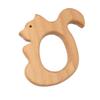 2pcs Lovely Cartoon Wood Pure Natural Animal Shape Beech Wooden Handmade DIY Necklace Pendant Decorations (Squirrel) view 4