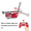 Benz Licensed Remote Control Fire Truck, RC Fire Truck Toy, Rechargeable Construction Truck Toys with Alarm Lights, Hose, Working Water Pump and Rotating Rescue Ladder Fire Truck Toys Gift for Kids view 4