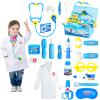 Fajiabao Doctor Kit for Toddlers 3-5 Dress Up Toys for 2 3 4 5 Year Old Girls Pretend Play Kids Doctor Set with Doctor Costume Toy Stethoscope for 2 3 4 5 6 Year Old Girls Boys Birthday Gifts view 1