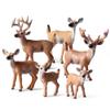 6 Pack Forest Animal Deer Figures Toy, Woodland Animal Figurine Party Supplies Christmas Buck Doe Fawn for Baby Shower Birthday Wedding view 1