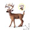 6 Pack Forest Animal Deer Figures Toy, Woodland Animal Figurine Party Supplies Christmas Buck Doe Fawn for Baby Shower Birthday Wedding view 2