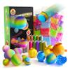 BFB DIY Super Bouncy Balls Kit - Make Your Own Ball Science Kits, Crystal Powder Girls & Boys Crafts Set, Multi-Colored Glow in the Dark DIY Kids Projects - DIY Bouncy Ball Kit Crafts for Boys & Girls view 1