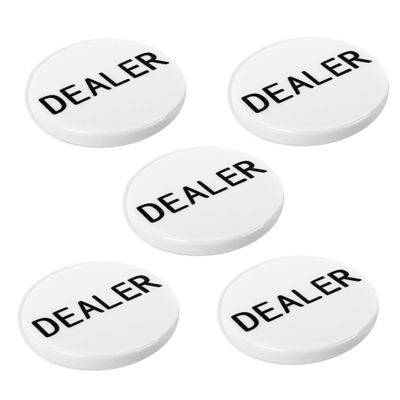 GSE Games & Sports Expert Dealer Button - Set of 5 Casino Texas Holdem Poker Button for Gambling Card Games, Texas Hold 'em, Poker Nights, Tournaments